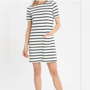 Banana Republic Factory Navy and White Striped Mini Dress Xxs Nwt